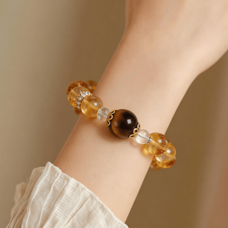 黄塔金发手链|富贵转运珠|开运饰品【含师傅祈福，发货周期7-20天】