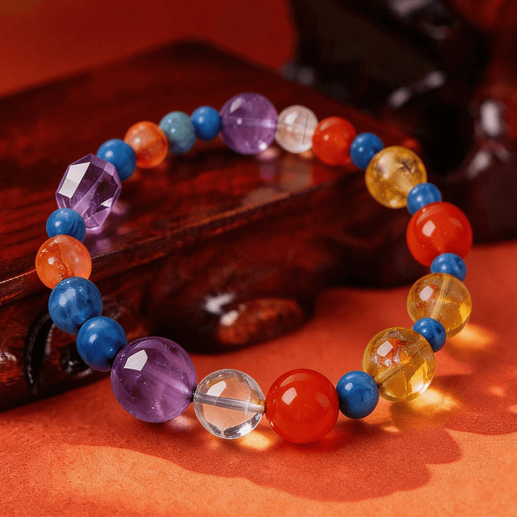 敦煌日落多宝手链|五行补足 循环相生 利财利市 利智慧利人缘【手工串珠有色差，敬请谅解】【含师傅祈福，发货周期7-20天】