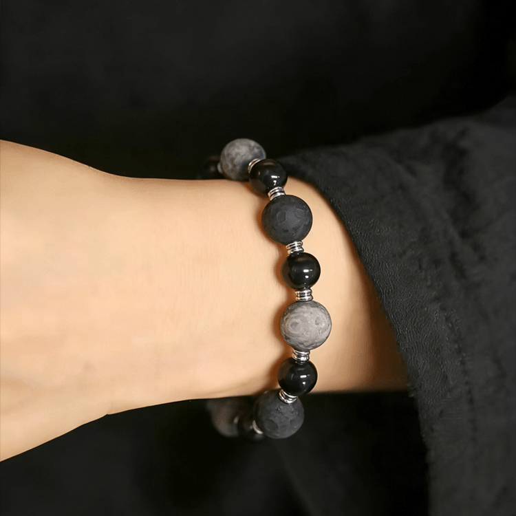 银曜石陨石手串|珠串珠手链【含师傅祈福，发货周期7-20天】